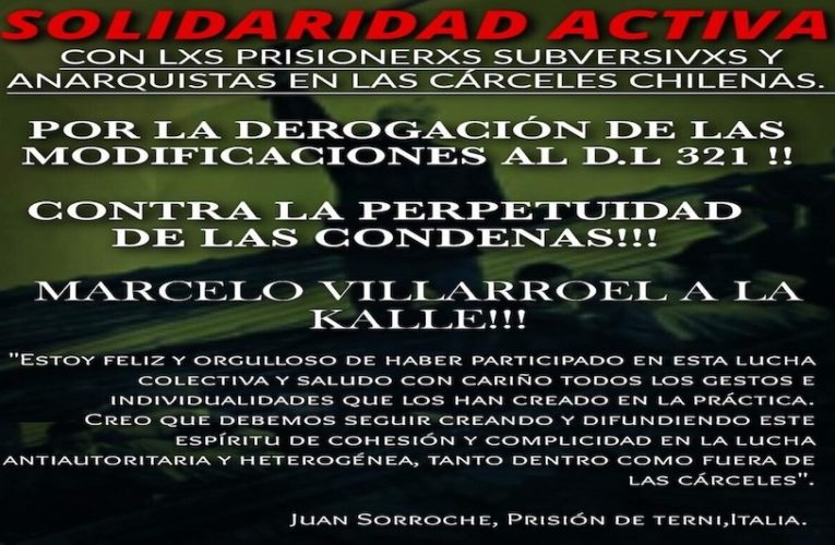 Comunicado del compañero anarquista Juan Sorroche Fernández
